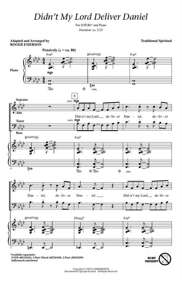 Didn't My Lord Deliver Daniel