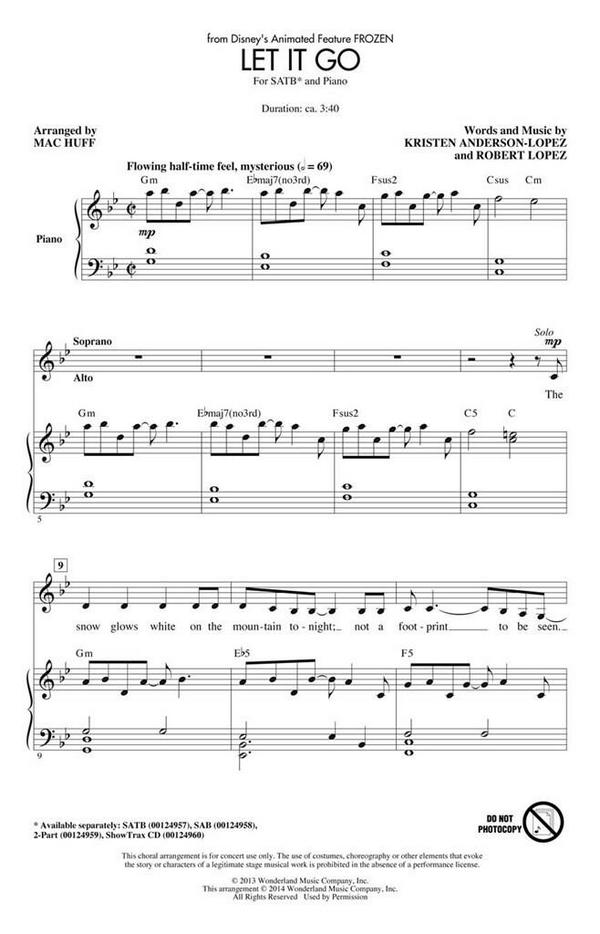 Let It Go (from Frozen) ShowTrax CD