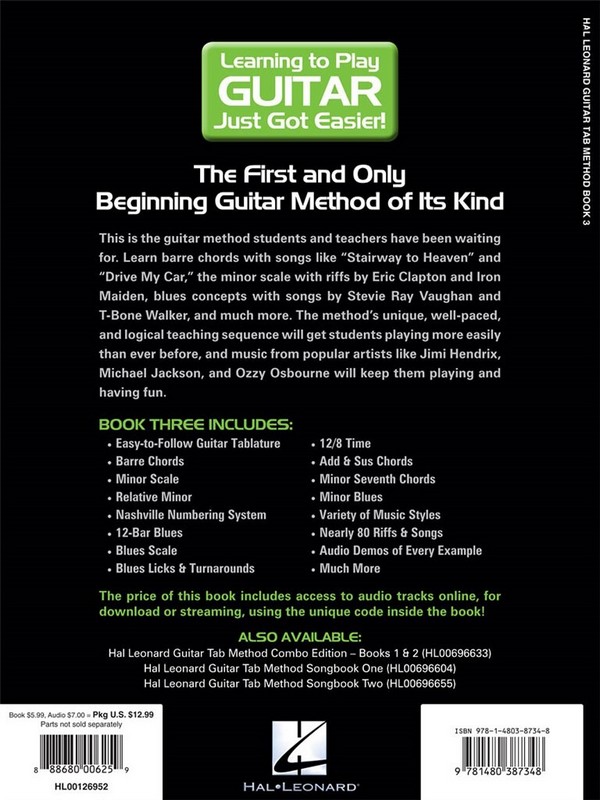 Hal Leonard Guitar TAB method Vol. 3 (+Online-Audio)