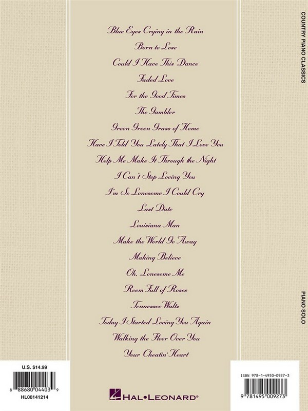 Country Piano Classics