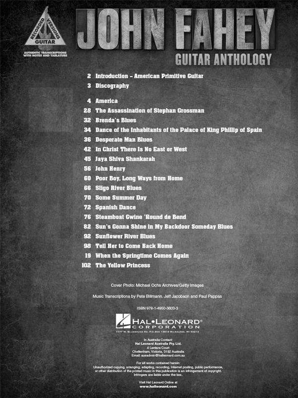 John Fahey - Guitar Anthology