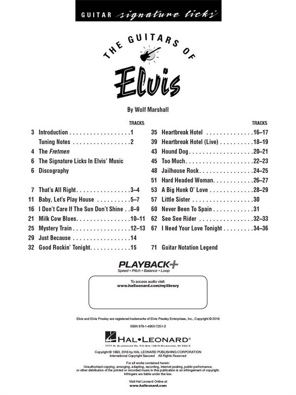 The Guitars of Elvis (+Online Audio) - 2nd Edition