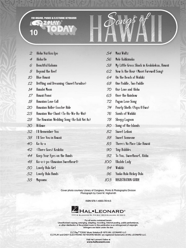 Songs of Hawaii