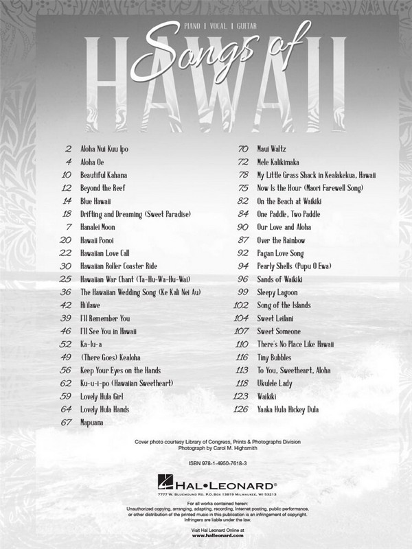Songs of Hawaii