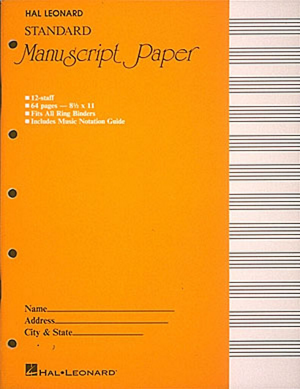 Standard Manuscript Paper Yellow Cover