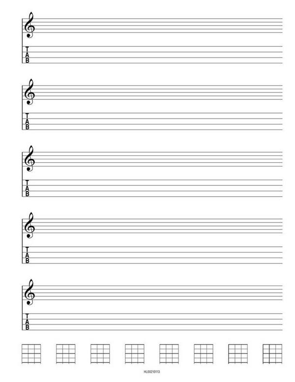 Hal Leonard Ukulele Manuscript Paper