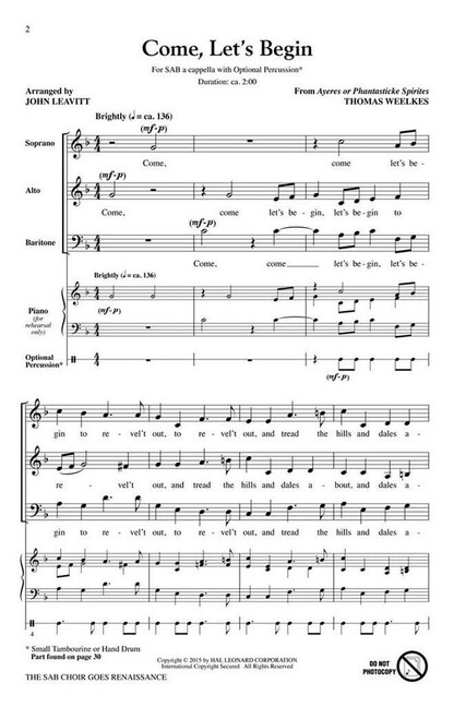 The SAB Choir Goes Renaissance