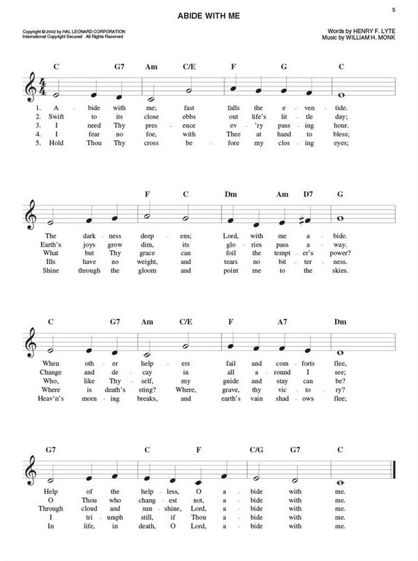 The Easy Hymn Fake Book - Over 15 Songs