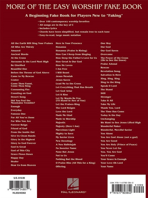 More Of The Easy Worship Fake Book - Over 100 Song