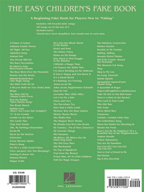 The Easy Children's Fake Book - 100 Songs