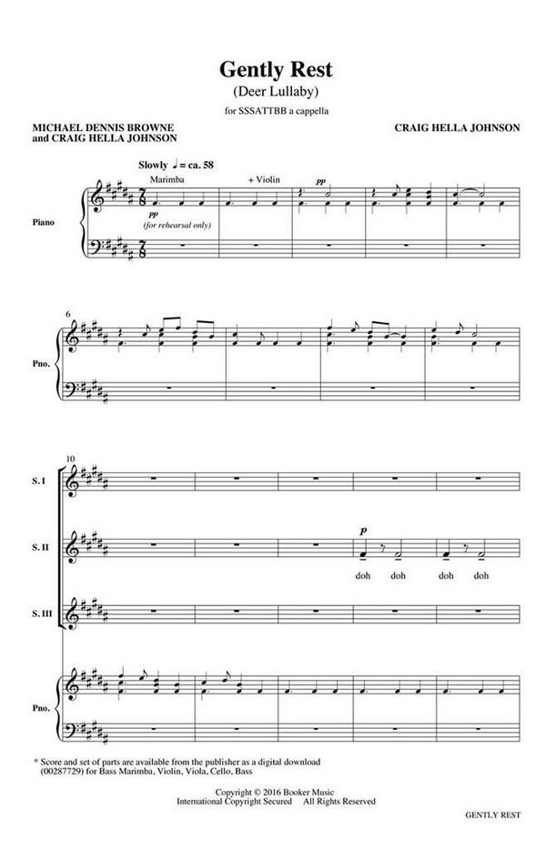 Craig Hella Johnson, Gently Rest (Deer Lullaby)