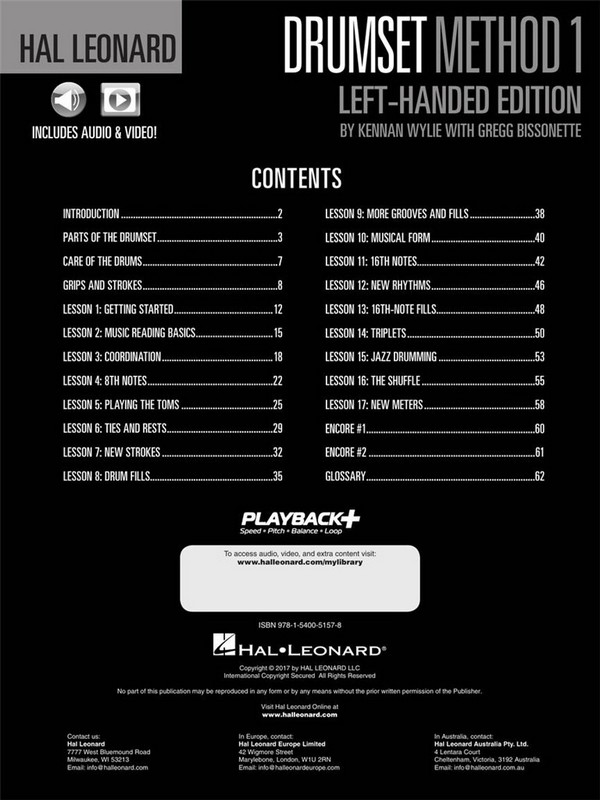 Hal Leonard Drumset Method - Left-Handed Edition