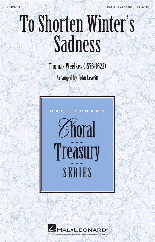 Thomas Weelkes, To Shorten Winter's Sadness
