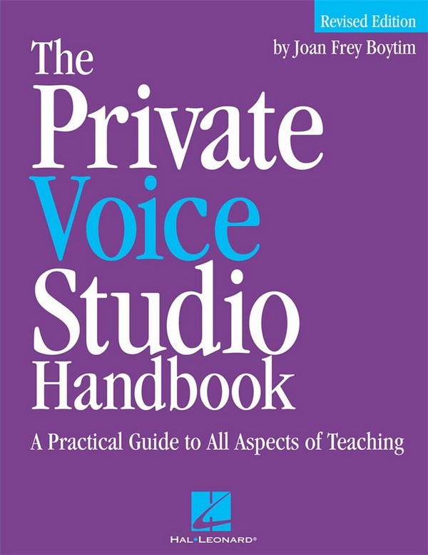 Joan Frey Boytim, The Private Voice Studio Handbook