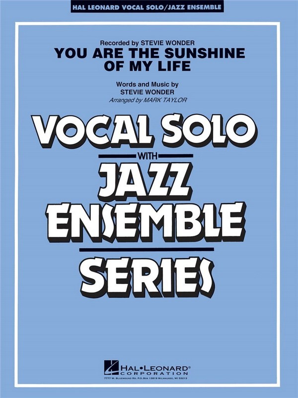 Stevie Wonder, You Are the Sunshine of My Life [Key: C]
