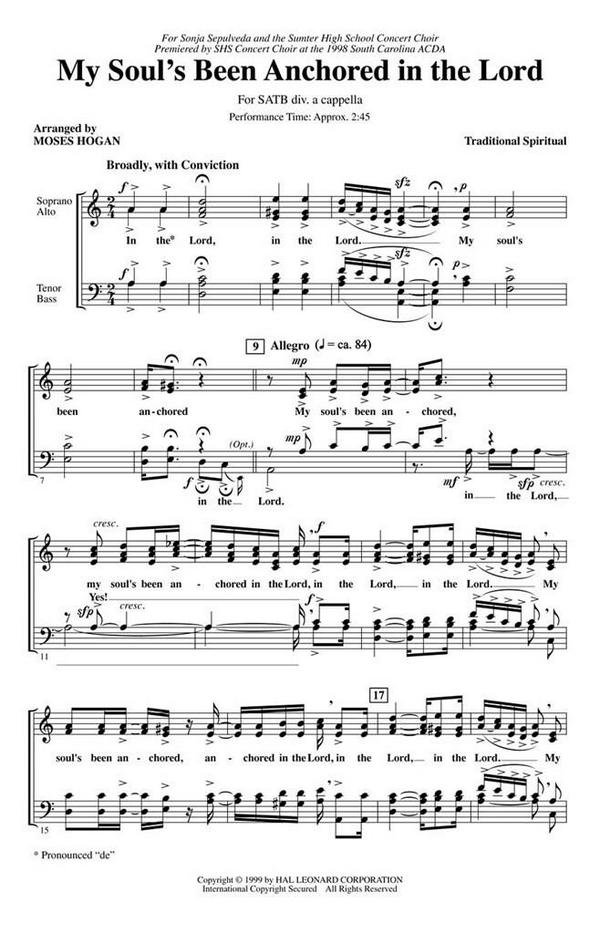 My Soul's been anchored in the Lord