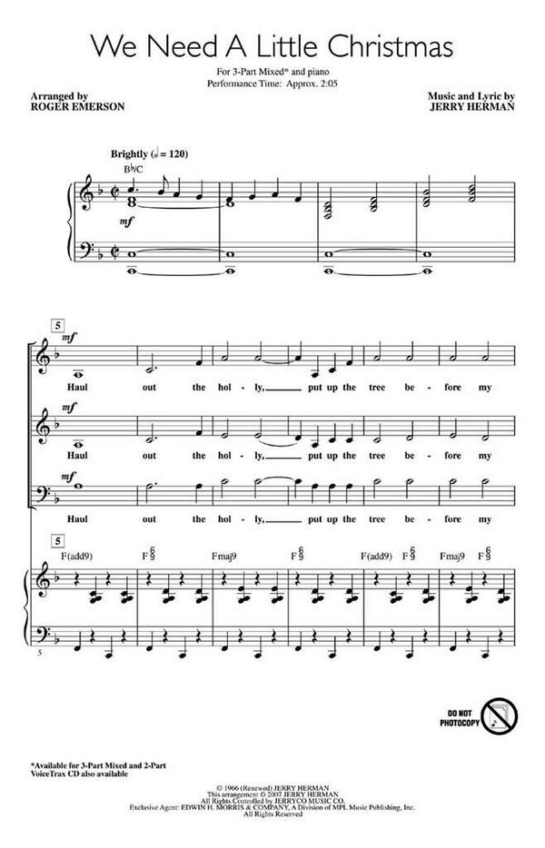 Jerry Herman, We Need A Little Christmas (from Mame)