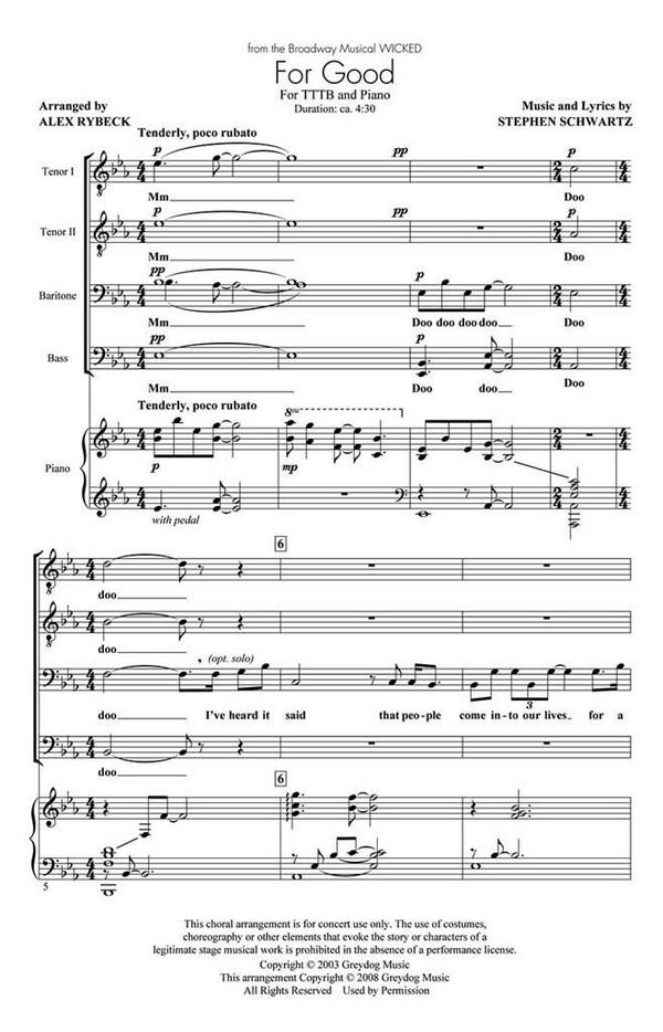 Stephen Schwartz, For Good