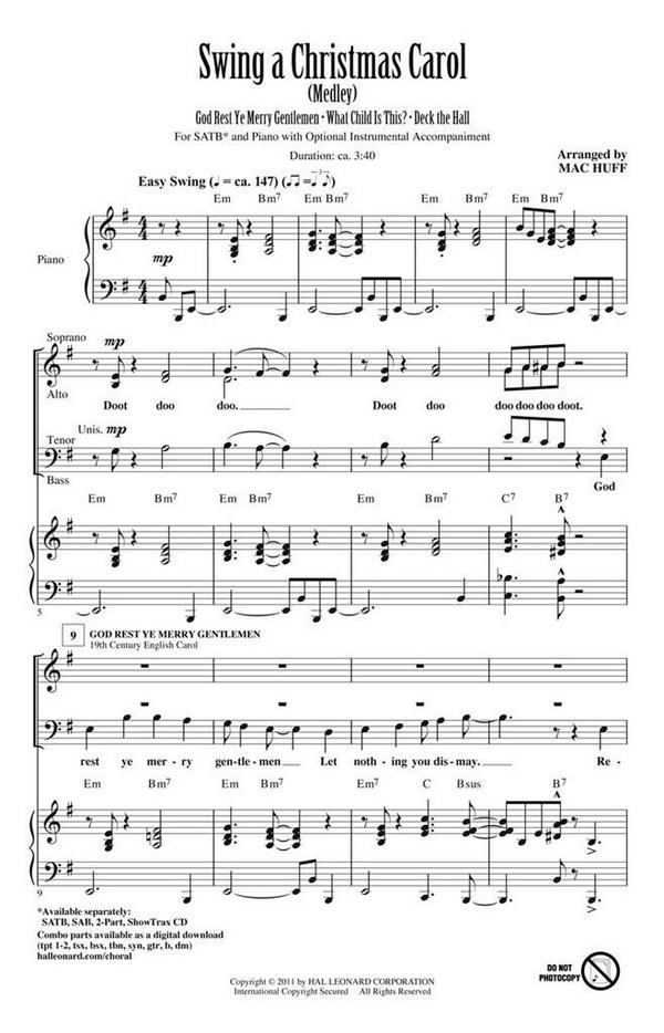 Swing a Christmas Carol (Medley)