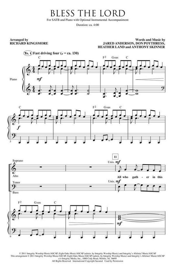 Anthony Skinner_Don Poythress_Heather Land_Jared Anderson, Bless the L