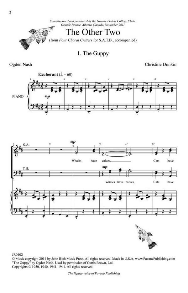 Christine Donkin, Four Choral Critters - The Other Two