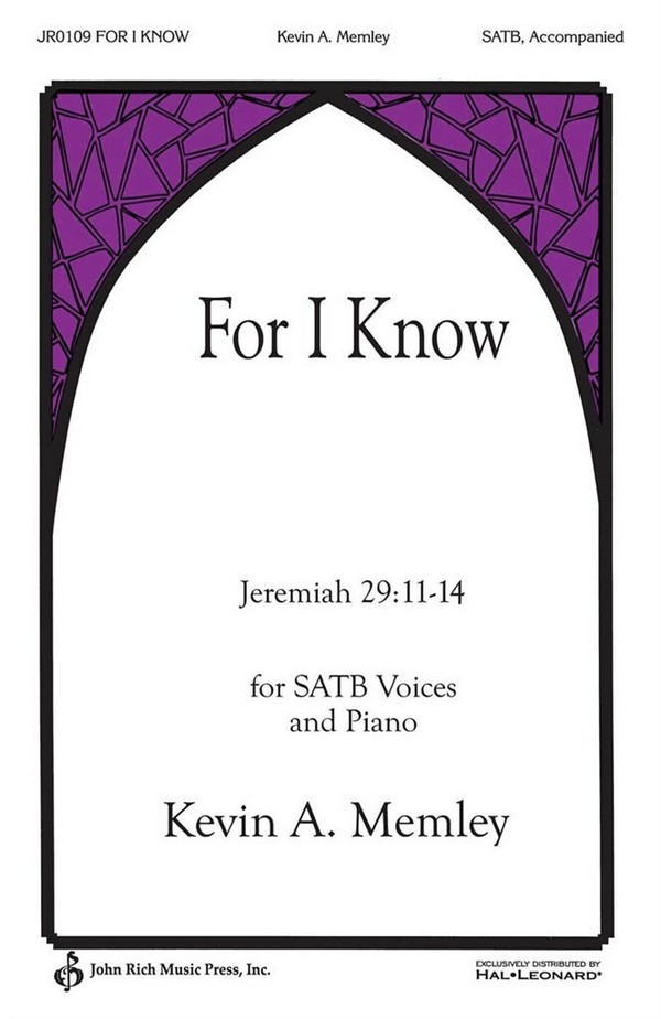 Kevin Memley, For I Know