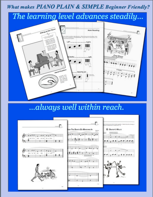 Piano Plain And Simple! Vol.1 - Adult Beginners