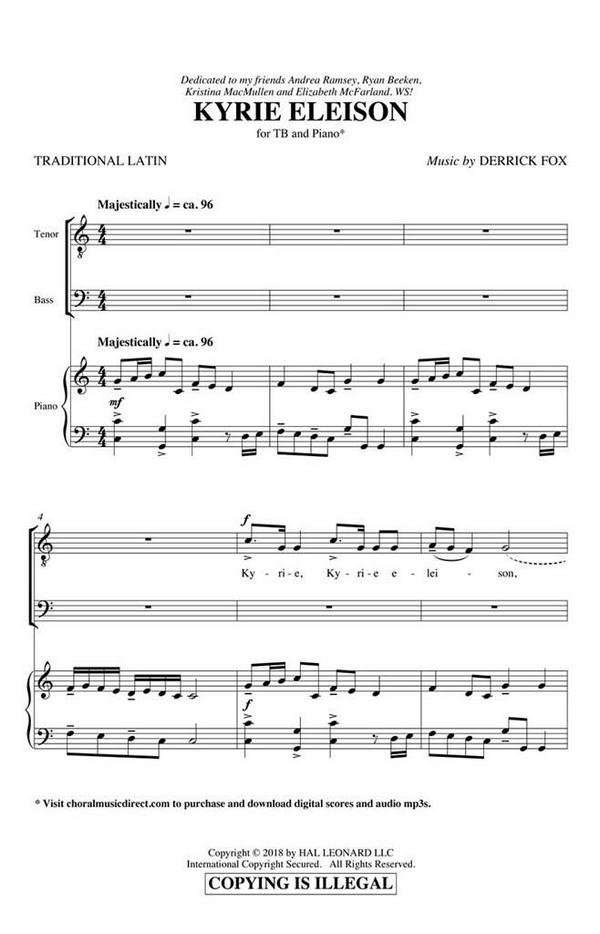 Derrick Fox, Kyrie Eleison