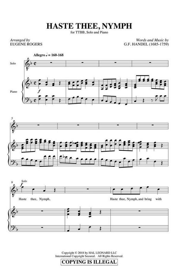 Georg Friedrich Händel, Haste Thee, Nymph