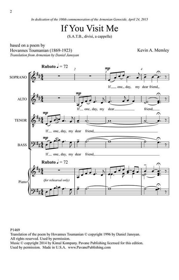 Kevin Memley, If You Visit Me