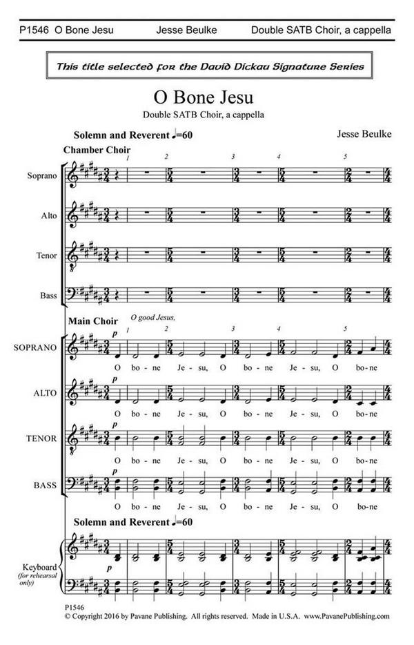 Jesse Beulke, O Bone Jesu