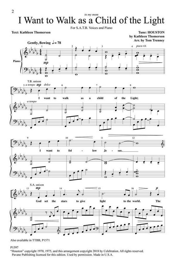 Kathleen Thomerson, I Want to Walk as a Child of the Light