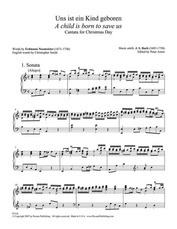 Johann Sebastian Bach, A Child Is Born To Save Us