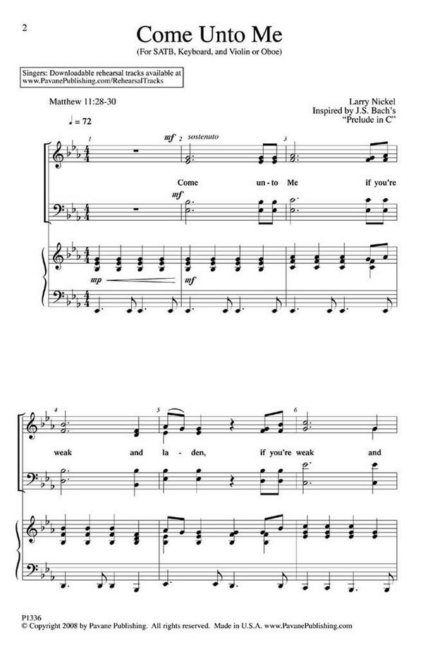 Larry Nickel, Come Unto Me