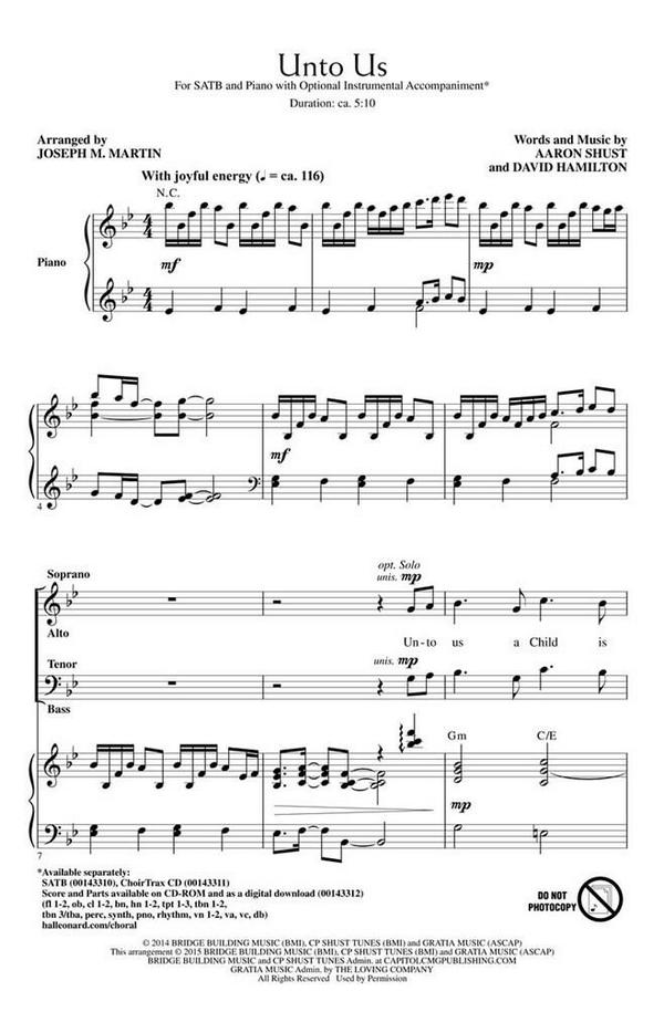 Aaron Shust_David Hamilton, Unto Us