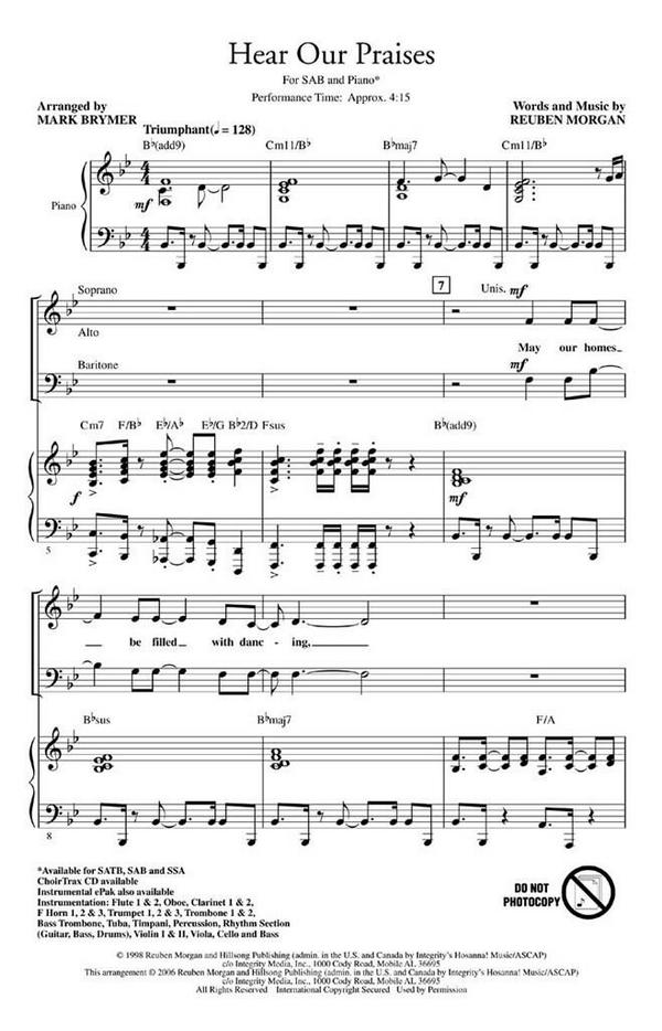 Rueben Morgan, Hear Our Praises