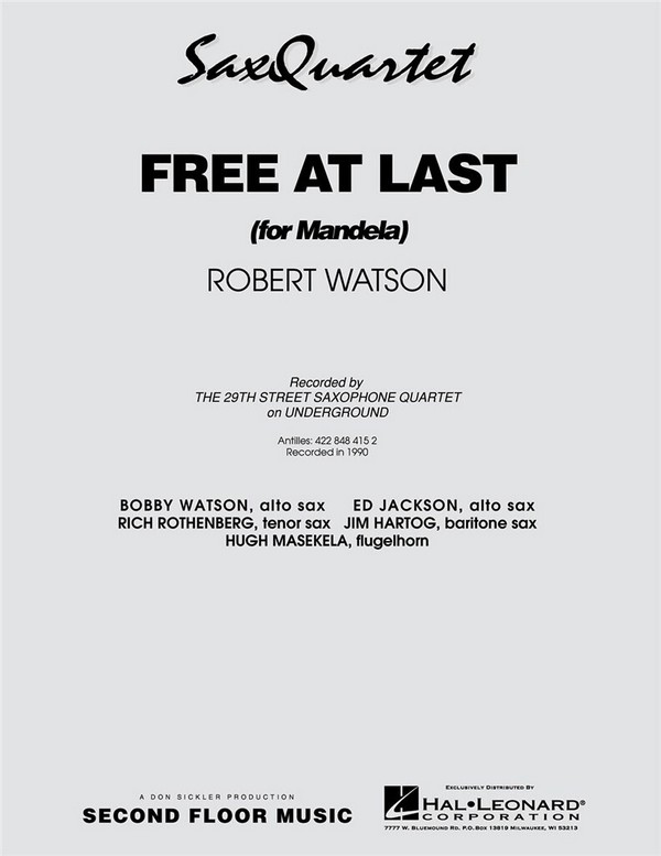 Robert Watson, Free At Last