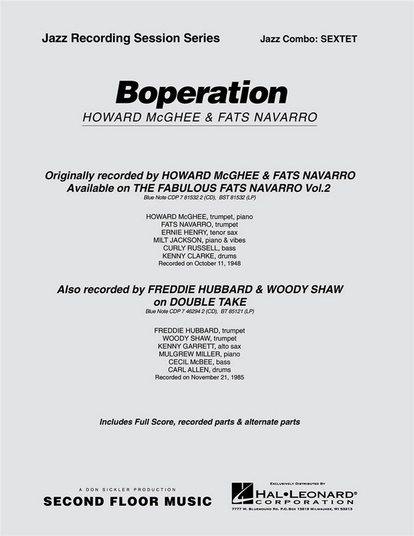 Fats Navarro_Howard McGhee, Boperation