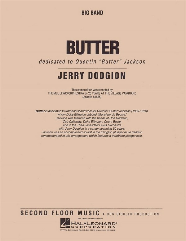 Jerry Dodgion, Butter