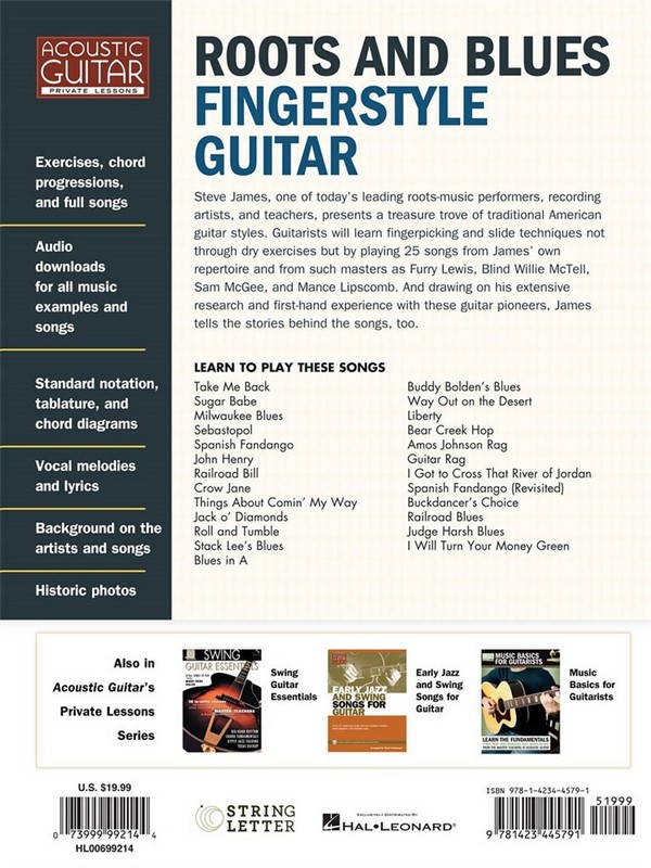 Roots & Blues Fingerstyle Guitar (+Online Audio)