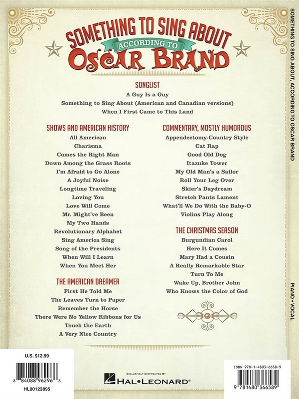 Oscar Brand, Something to Sing About According to Oscar Brand