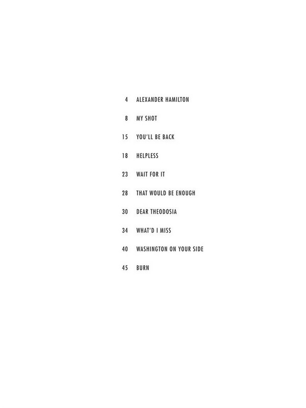 Hamilton - 10 Selections from the Hit Musical (+Online Audio)