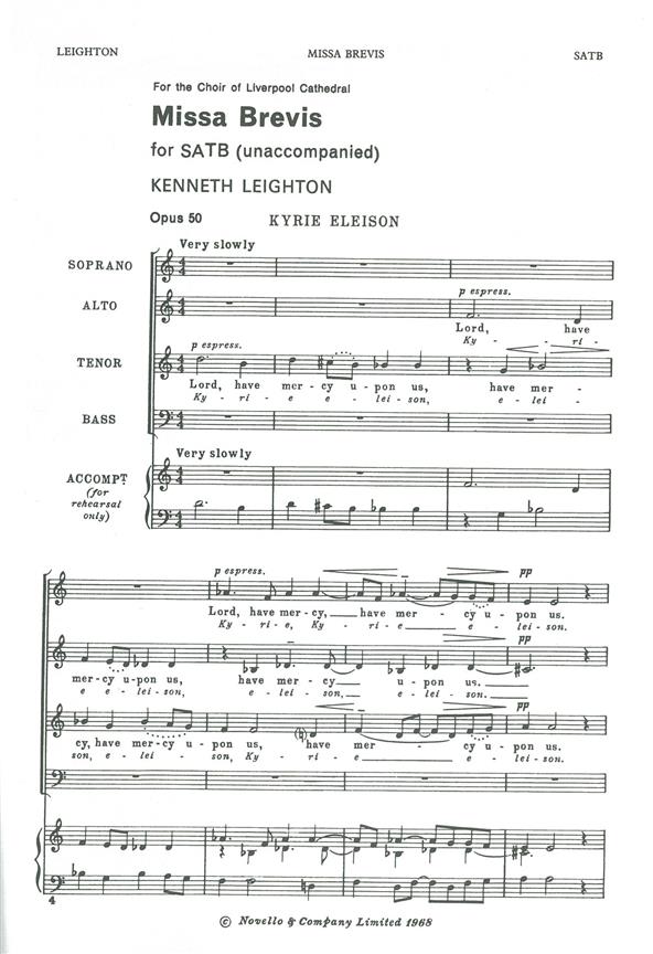 Kenneth Leighton, Missa Brevis