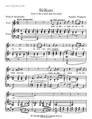 Randall Thompson, Five Love Songs: No. 4 Siciliano