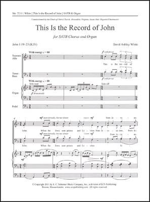 David Ashley White, This Is the Record of John