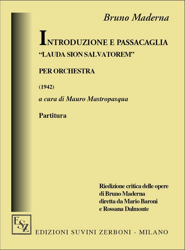 Introduzione E Passacaglia