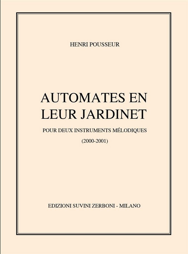 Automates dans leur Jardinet (2000-2001)
