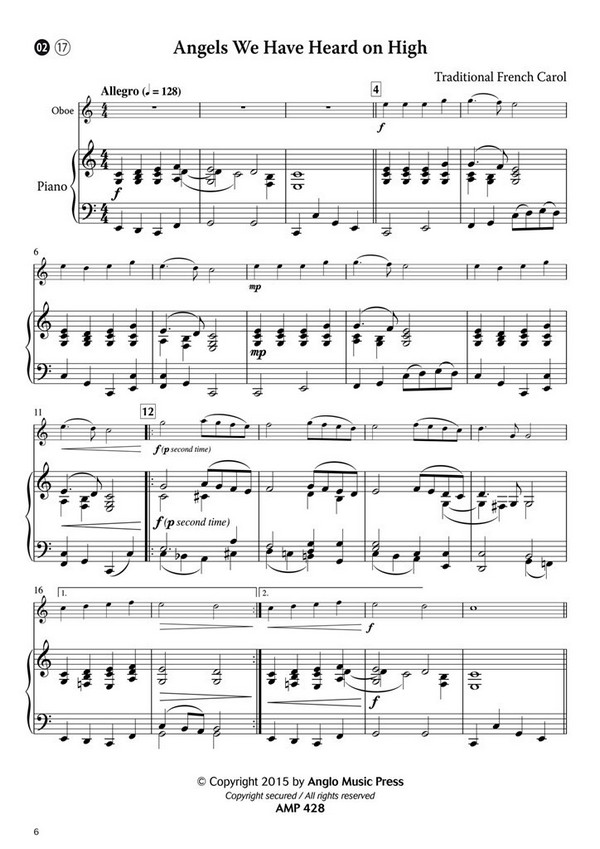 15 Intermediate Christmas Carols (+CD)